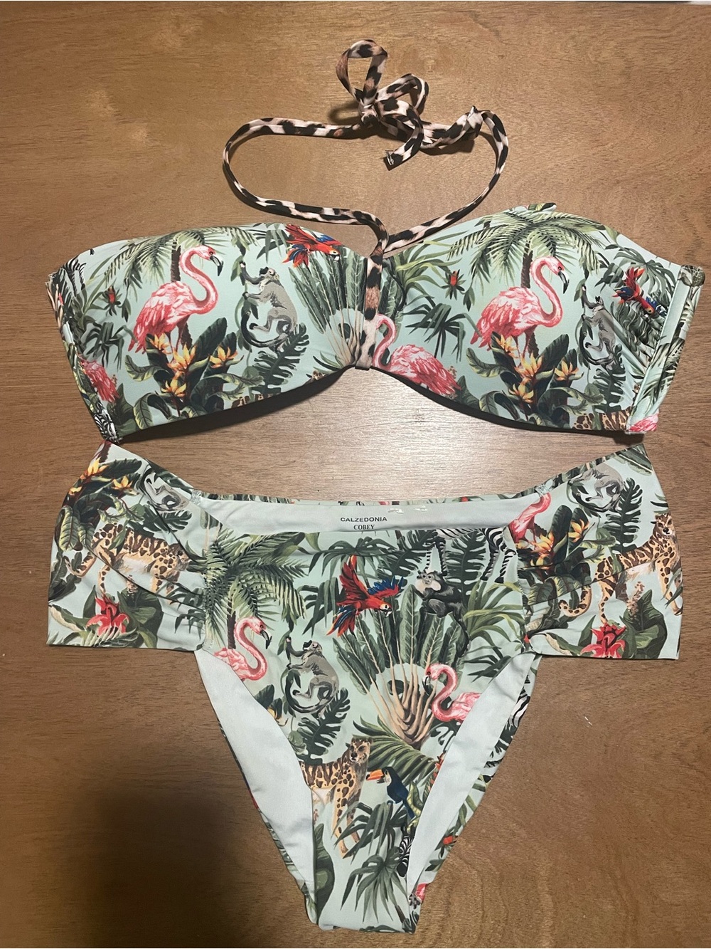 Calzedonia Cobey Nairobi Animal Jungle Print Bandeau Bikini